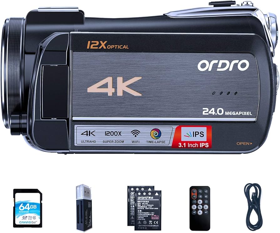 Amazon.com : ORDRO Video Camera 4K Livestream Camcorder HDR